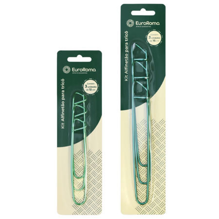Kit Alfinete Para Tricô EuroRoma com 03 Unidades