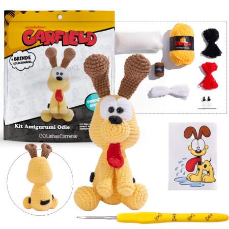 Kit Amigurumi Garfield e Amigos Linhas Corrente 