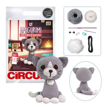 Kit Amigurumi Cães e Gatos Circulo