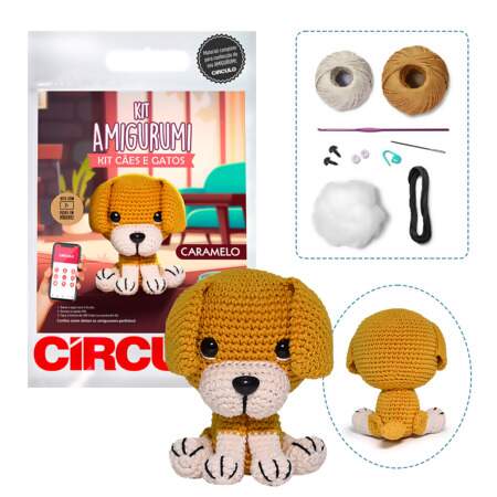 Kit Amigurumi Cães e Gatos Circulo