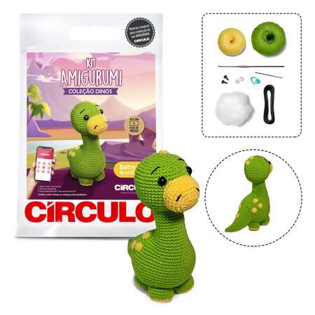 Kit Amigurumi Coleção Dinos Circulo