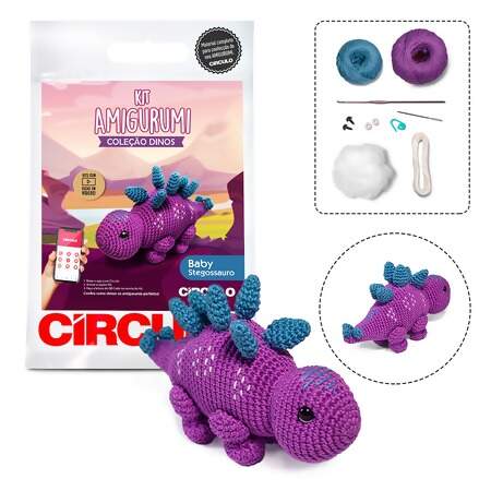 Kit Amigurumi Coleção Dinos Circulo