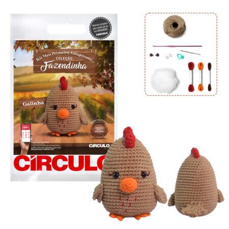 Kit Meu Primeiro Amigurumi Coleção Fazendinha Circulo