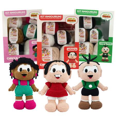 Kit Amigurumi Coleção Turma da Mônica Círculo 