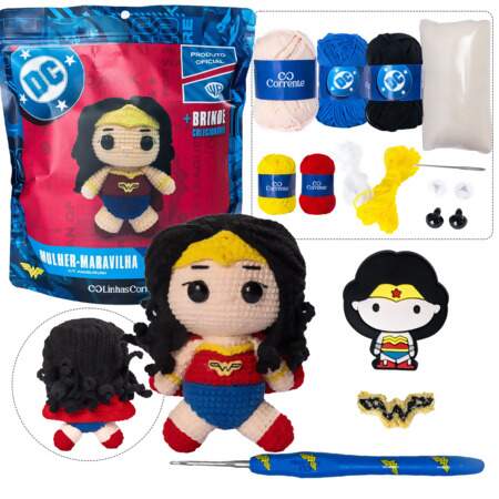 Kit Amigurumi Liga da Justiça DC Linhas Corrente
