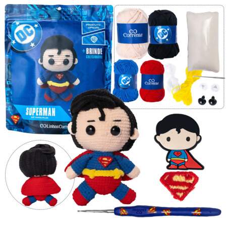 Kit Amigurumi Liga da Justiça DC Linhas Corrente