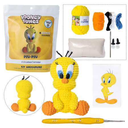 Kit Amigurumi Looney Tunes Linhas Corrente