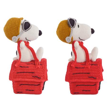 Kit Amigurumi Peanuts Snoopy Aviador Círculo 