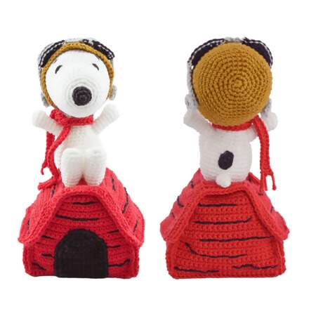 Kit Amigurumi Peanuts Snoopy Aviador Círculo 