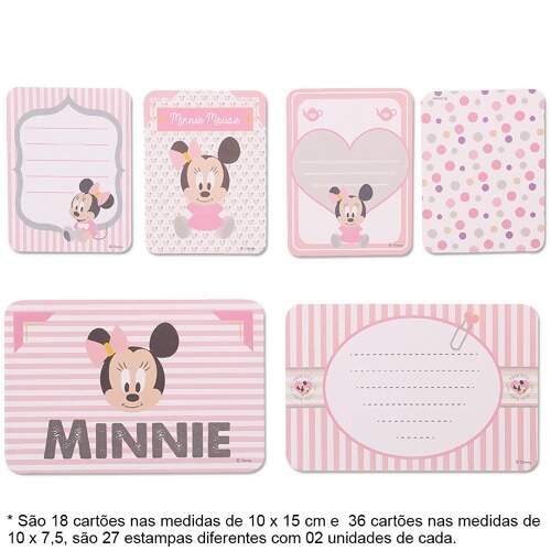 Kit Cartões para Scrap Momentos Baby Minnie e Mickey FL