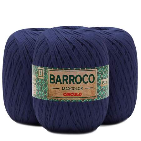Kit Barbante Barroco MaxColor N.6 400g com 03 Und