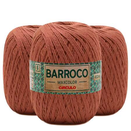 Kit Barbante Barroco MaxColor N.6 400g com 03 Und