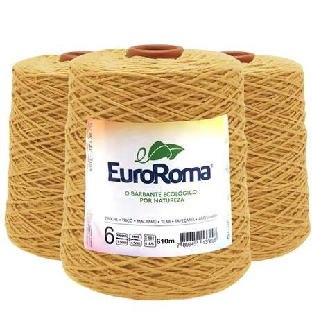 Kit Barbante EuroRoma Colorido N.6 600g com 03 Und