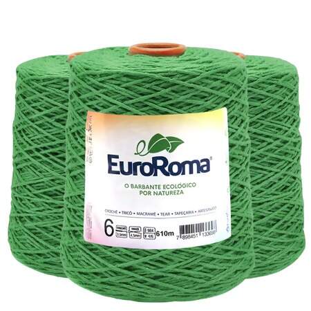 Kit Barbante EuroRoma Colorido N.6 600g com 03 Und