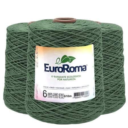 Kit Barbante EuroRoma Colorido N.6 600g com 03 Und