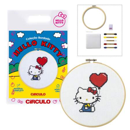 Kit de Bordado Hello Kitty Circulo