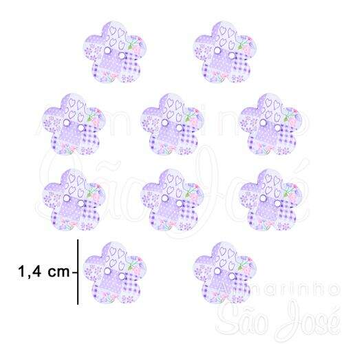 Kit Botão Patchwork Veceli B-014 Flor
