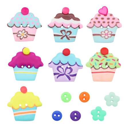 Kit Botão Patchwork Veceli Especial CP-01 Cupcake