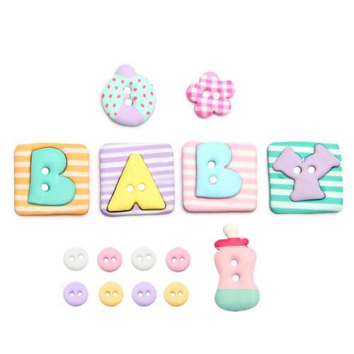 Kit Botão Patchwork Veceli B-BMA Baby Menina