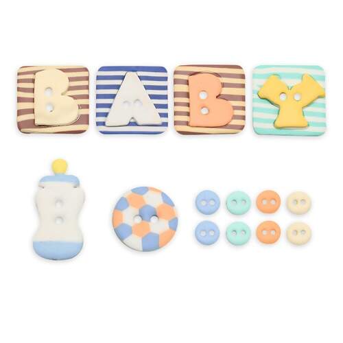 Kit Botão Patchwork Veceli B-BMO Baby Menino