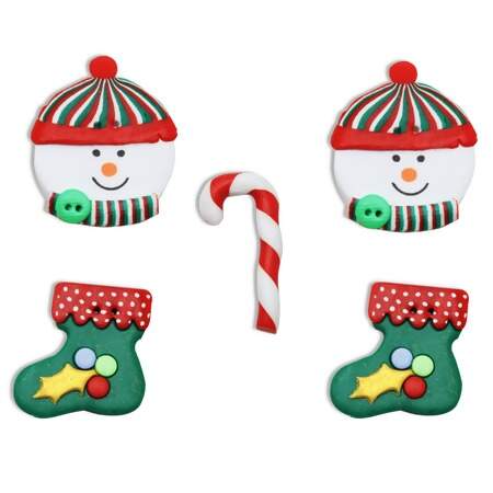 Kit Botão Patchwork Veceli B-119 Boneco Natal