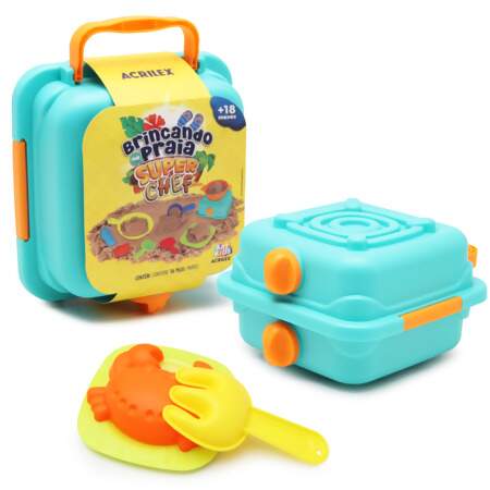 Kit Brincando na Praia Acrilex Ref.44510 Maletinha Super Chef 16 Und