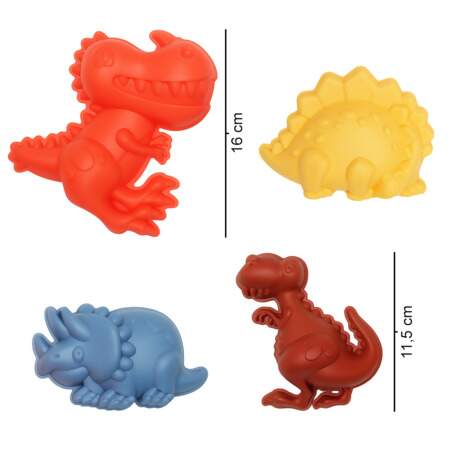 Kit Brincando na Praia Acrilex Ref.44511 Balde Ovo de Dinossauro 7 Und