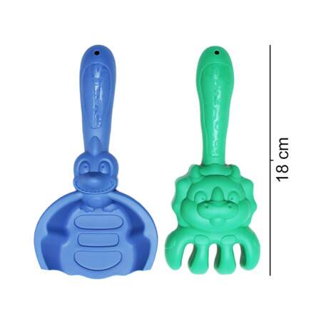 Kit Brincando na Praia Acrilex Ref.44511 Balde Ovo de Dinossauro 7 Und