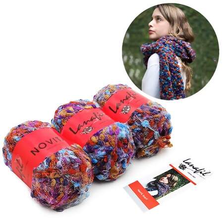 Kit de Tricô Cachecol Novità Scarf Lanafil 100g