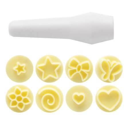 Kit Carimbo Essenciais para Confeitaria Amarelo 9 Peças