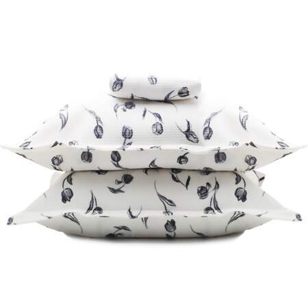 Kit Colcha de Casal King Piquet Dohler Tulipa 3 Peças