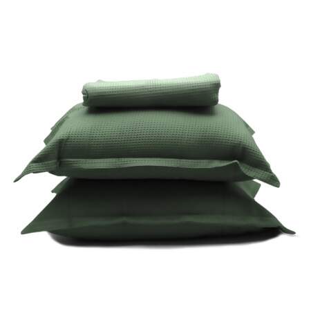 Kit Colcha de Casal Piquet de Algodão Dohler 3 Peças