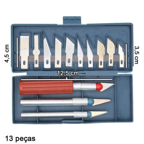 Kit de Estilete de Precisão Lanmax com 13 Peças LM-KEP-13