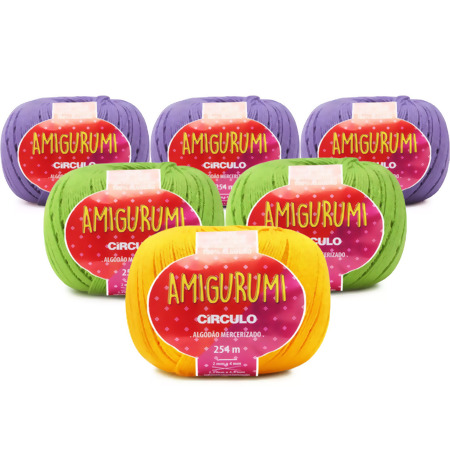 Kit Fio Amigurumi Circulo 254m com 06 Und.