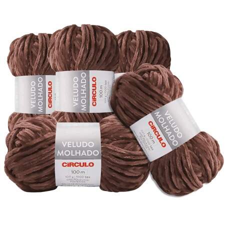 Kit Fio Veludo Molhado Circulo 100g com 5 Und