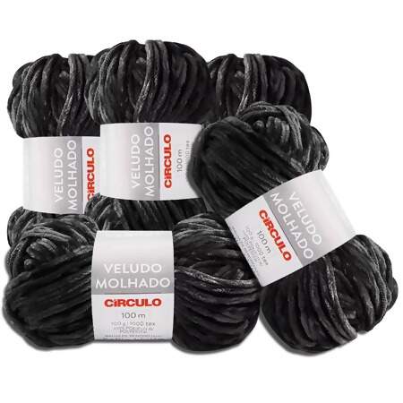 Kit Fio Veludo Molhado Circulo 100g com 5 Und