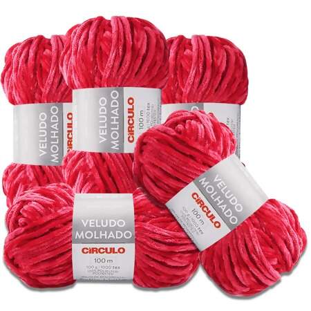 Kit Fio Veludo Molhado Circulo 100g com 5 Und