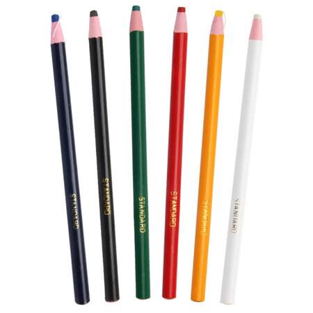 Kit Giz Lápis para Tecido Colorido com 06 Und 