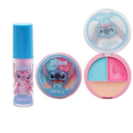 Kit Infantil Impala Stitch Maquiagem e Brilho Labial