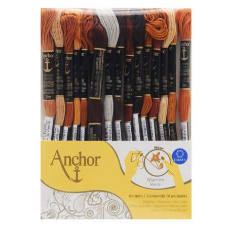 Kit Linha Meada Anchor Mouliné com 16 Und