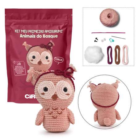 Kit Meu Primeiro Amigurumi Coleção Animais do Bosque Circulo