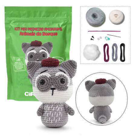 Kit Meu Primeiro Amigurumi Coleção Animais do Bosque Circulo FL