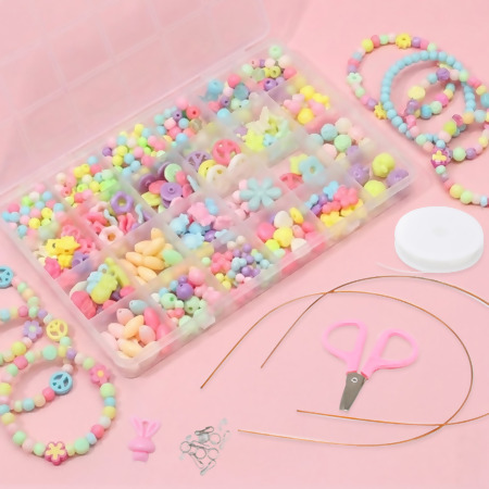 Kit Miçangas Acessórios e Tiara