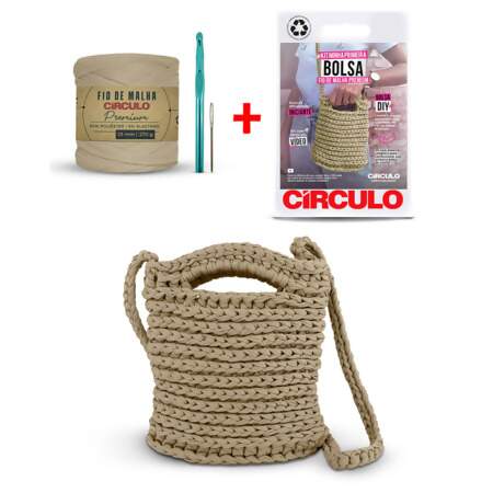 Kit Minha Primeira Bolsa Circulo Com Fio de Malha Premium