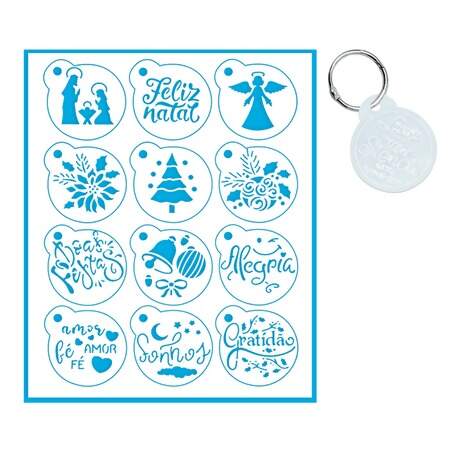 Kit Mini Stencil Natal Litoarte STMIN