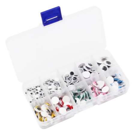 Kit Olho Móvel com Adesivo para Artesanato com 290 Und