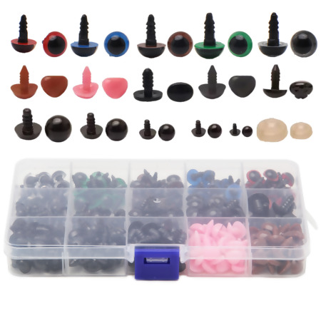 Kit Olhos e Focinho com Travas para Amigurumi 560 Und