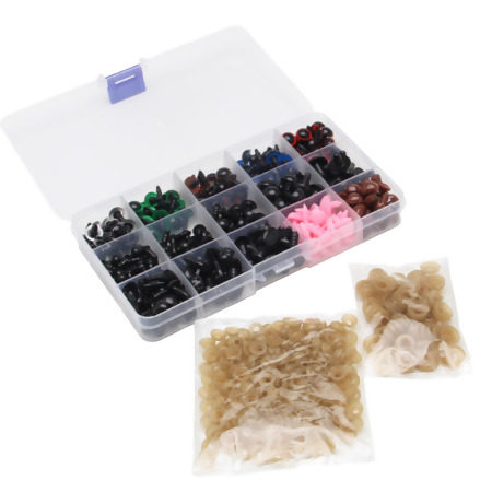 Kit Olhos e Focinho com Travas para Amigurumi 560 Und