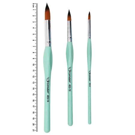 Kit Pincel Artístico Ergonômico Redondo Condor Ref.403 com 03 Und