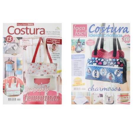 Kit Revista Faça Fácil Costura com Ideias Criativas com 05 Und FL